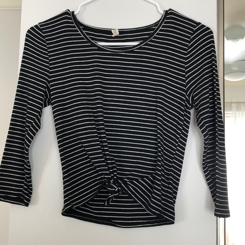 Long sleeved striped shirt